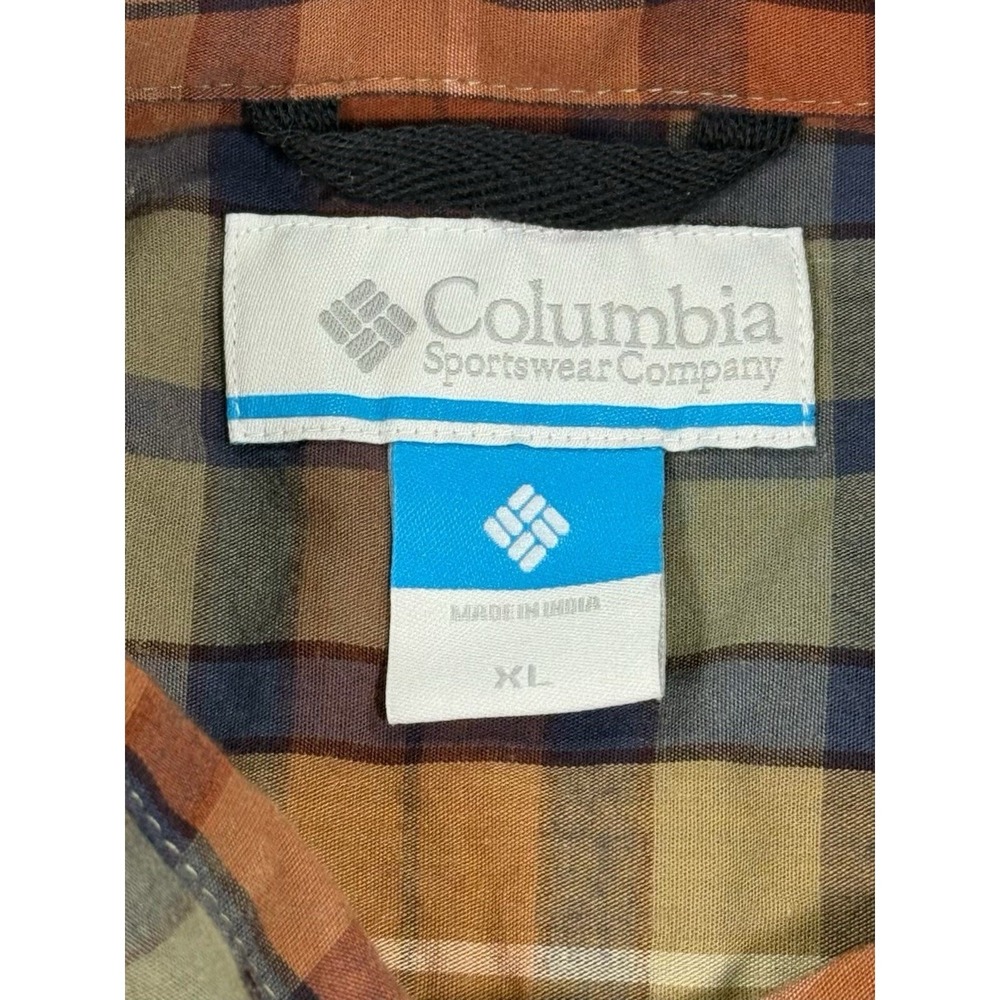 Columbia Button Up Shirt Mens Size XL Rapid Rivers II Tan Plaid Long Sleeve - Picture 3 of 6